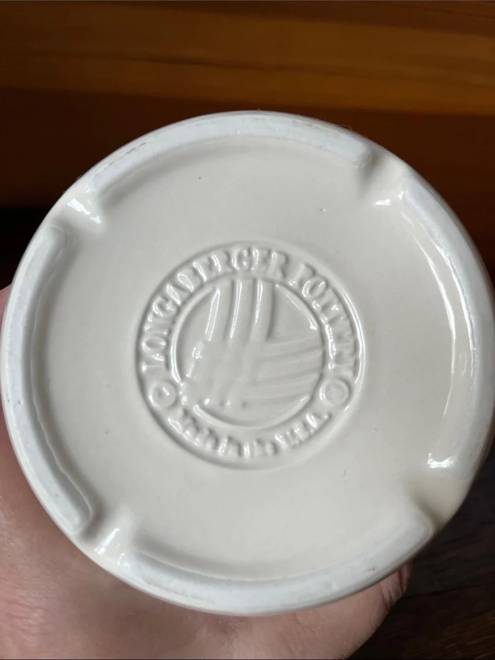 LONGABERGER POTTERY SALT CROCK 1 PINT